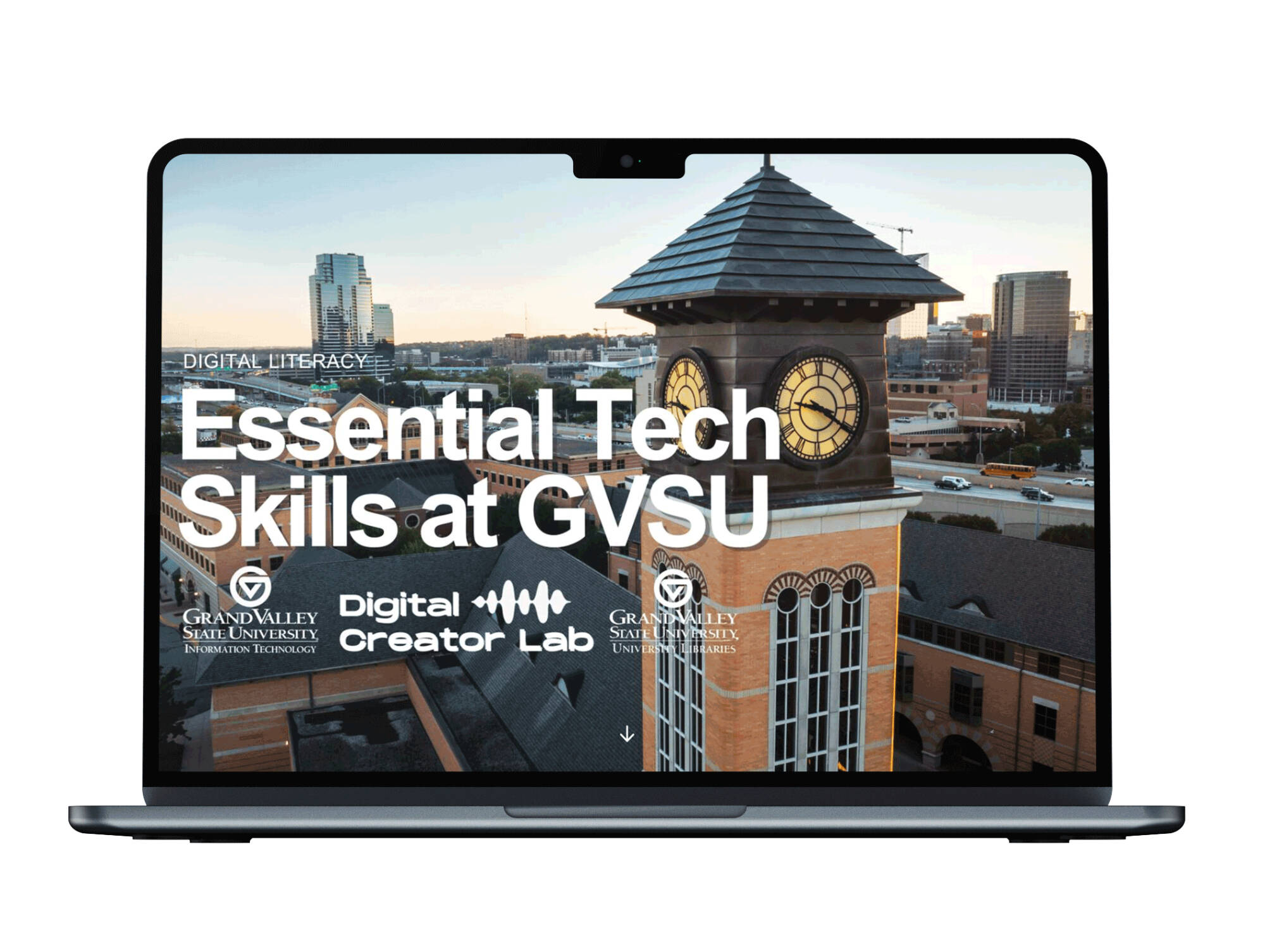Opening screen for the Essential Tech Skills learning module